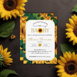 Invitación Elegante "Nuestro Pequeño Girasol" Baby Shower mod