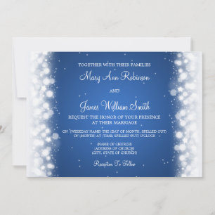 Invitación Elegante nuez azul espárrago mágico
