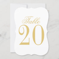 Elegante número de tabla Boda clásico