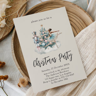 Invitación Elegante Nutcracker Christmas Tree Fiesta