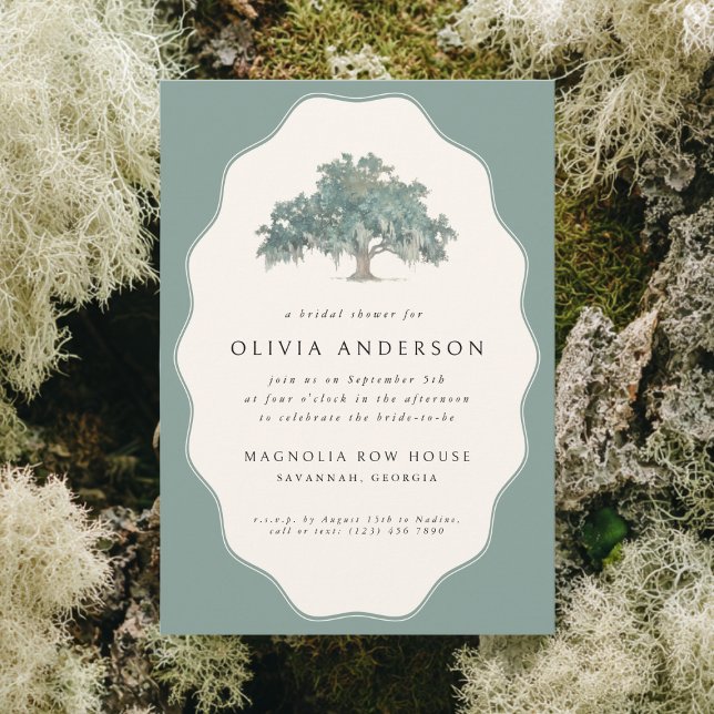 Invitación Elegante Oak Tree Southern Boda Bridal Shower (Subido por el creador)
