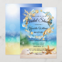 Elegante Ocean Beach Starfish Shell Bridal Shower