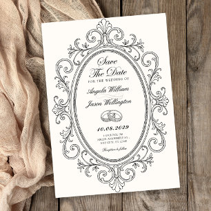 Invitación Elegante ornamentado vintage 