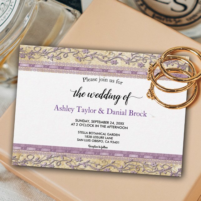 Invitación Elegante Ornate Classy Marco de Moda Boda formal (Subido por el creador)