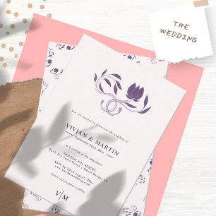 Invitación Elegante Ornate Paisley Fated Floral Boda