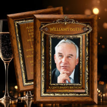 Elegante Ornate Rústico Dorado Madera Foto Cumplea