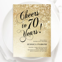 Elegante Oro 70 cumpleaños