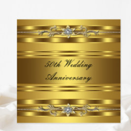 Invitación Elegante Oro Aniversario de Bodas de Oro 50º