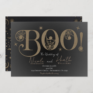 Invitación Elegante oscuro Boda Rústico BOO mágico de Hallowe