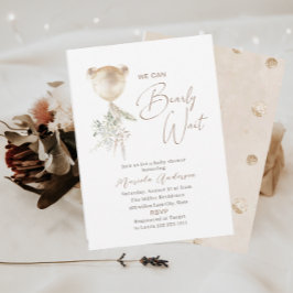 Invitación Elegante oso oso moderno espera Baby Shower