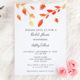 Invitación Elegante otoño acuático Foliage deja Moda