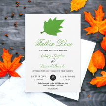 Elegante Otoño Enamorarse Hojas de Otoño Boda