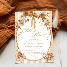 Invitación Elegante otoño floral caída en amor ducha de novia