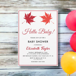Invitación Elegante otoño rústico deja Moda caer Baby Shower