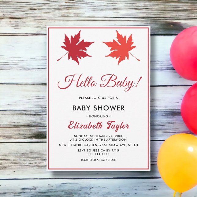 Invitación Elegante otoño rústico deja Moda caer Baby Shower (Subido por el creador)