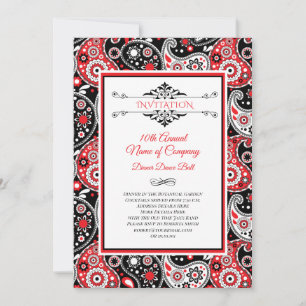 Invitación Elegante Paisley Country Western Style Fiesta