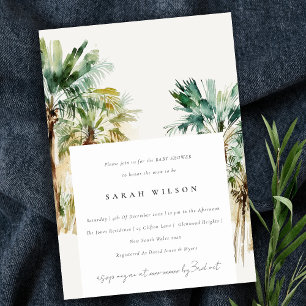 Invitación Elegante Palm Trees Tropicales Baby Shower