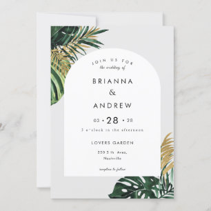 Invitación Elegante, Palm Verde, Arco
