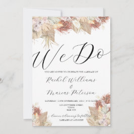 Invitación Elegante Pampas Flores Secas De Grasa Que Hacemos 