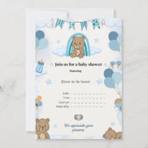 Invitación elegante para baby shower