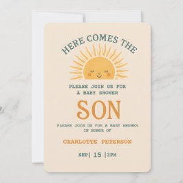 Invitación elegante para baby shower con apellido