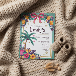 Invitación elegante para baby shower de Piña Tropi