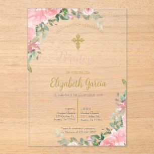 Invitación elegante para bautismo