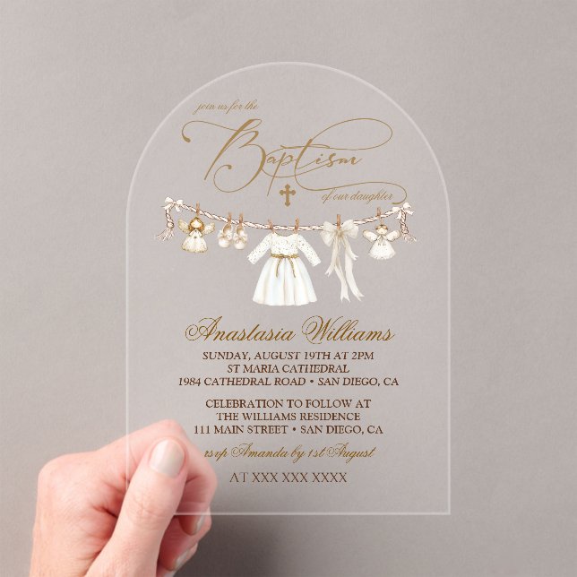 Invitación elegante para bautizo de niña (Insitu (portátil))