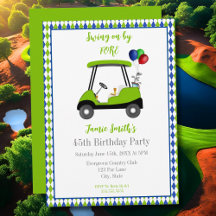 Invitación elegante para carrito de golf para homb