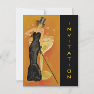Invitación elegante para celebrar con champán