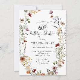 Invitación elegante para cumpleaños 60