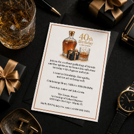 Invitación elegante para cumpleaños número 40