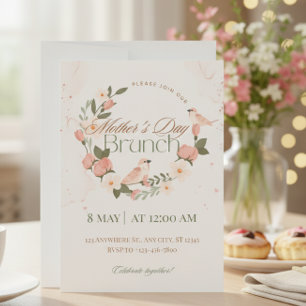 Invitación elegante para desayuno del día de la ma