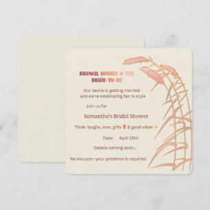 Invitación elegante para desayuno nupcial – Crema