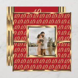 Invitación elegante para el 40º aniversario de bod