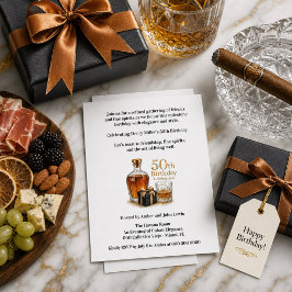 Invitación elegante para el 50 cumpleaños del homb