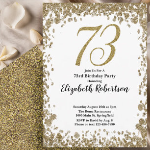 Invitación elegante para el 73 cumpleaños con lent