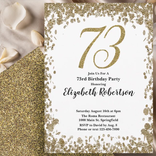 Invitación elegante para el 73 cumpleaños con lent (Subido por el creador)