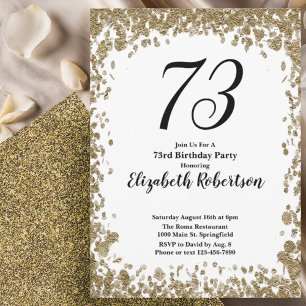 Invitación elegante para el 73 cumpleaños con lent