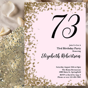Invitación elegante para el 73 cumpleaños con lent
