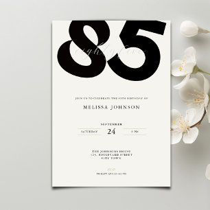 Invitación elegante para el 85 cumpleaños - Estilo