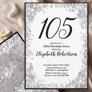 Invitación elegante para el cumpleaños número 105