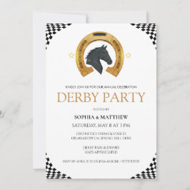 Invitación elegante para fiesta de Derby con herra
