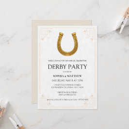 Invitación elegante para fiesta de Derby con herra