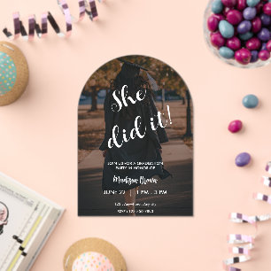 Invitación elegante para fiesta de graduación