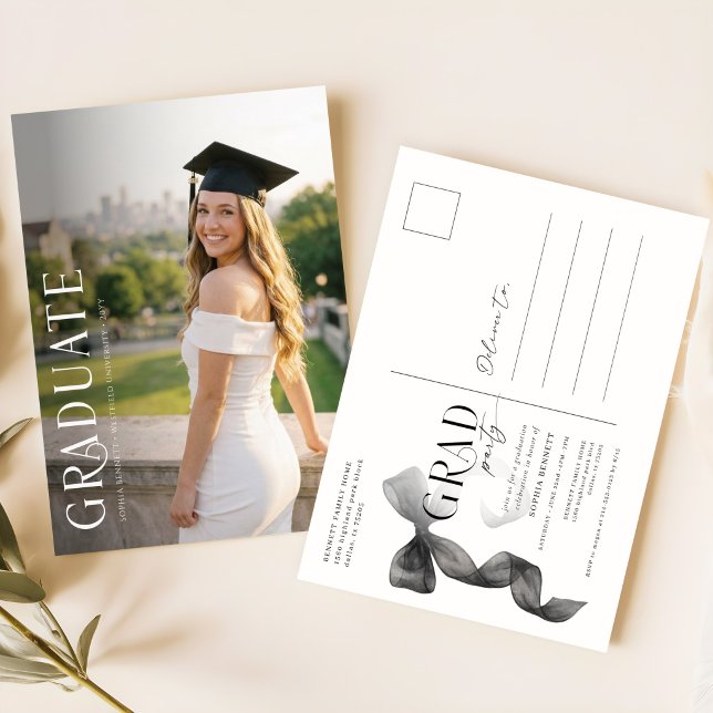 Invitación elegante para fiesta de graduación con  (Subido por el creador)