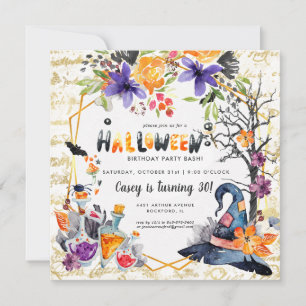 Invitación elegante para fiesta de Halloween