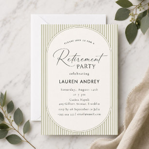 Invitación elegante para fiesta de jubilación