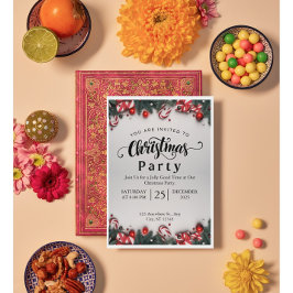 Invitación elegante para fiesta de Navidad |