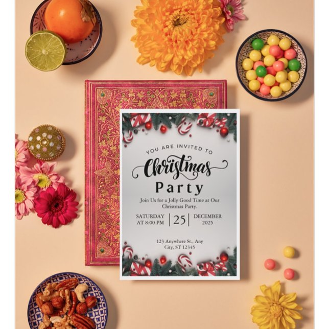 Invitación elegante para fiesta de Navidad | (Subido por el creador)